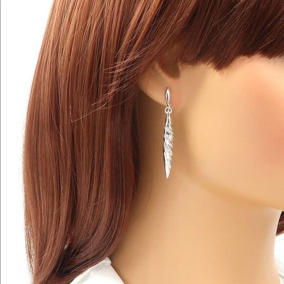 DEVATA Sterling Silver & 18K Gold‎ Black Spinel Animal Print Drop Earrings, NWT - Picture 5 of 16